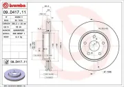 Bremsscheibe Vorderachse BREMBO 09.D417.11