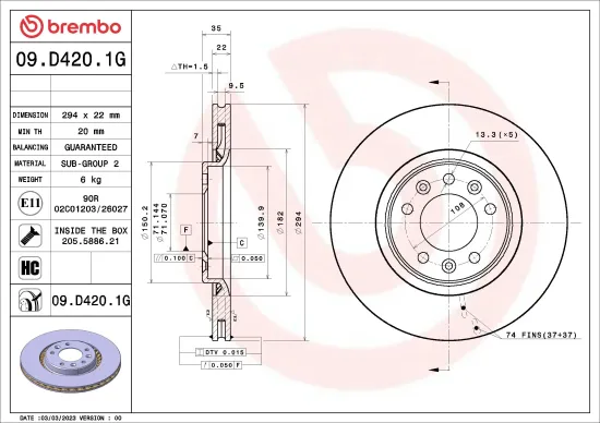 Bremsensatz, Scheibenbremse Hinterachse BREMBO KT 10 051 Bild Bremsensatz, Scheibenbremse Hinterachse BREMBO KT 10 051