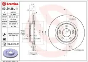 Bremsscheibe Vorderachse BREMBO 09.D428.11