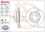 Bremsscheibe Vorderachse BREMBO 09.D431.11