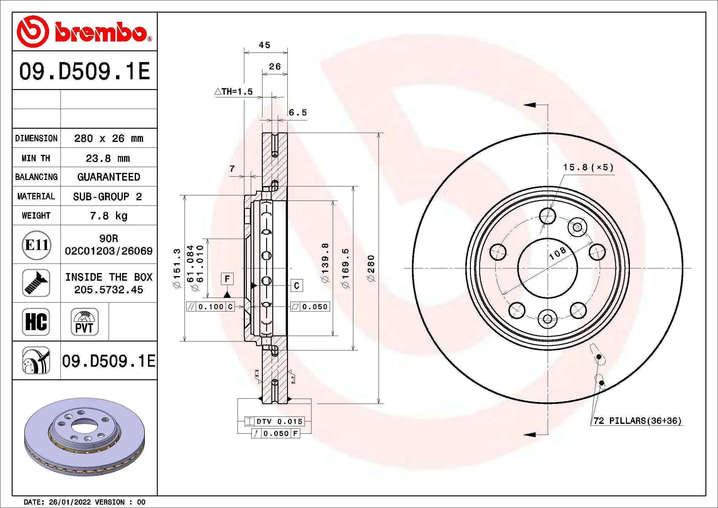 Bremsensatz, Scheibenbremse BREMBO KT 08 035 Bild Bremsensatz, Scheibenbremse BREMBO KT 08 035