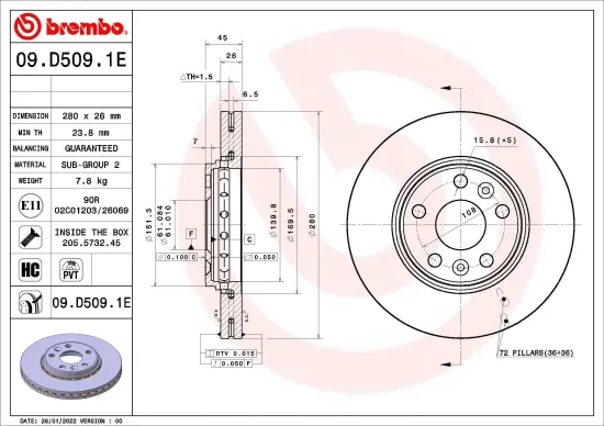 Bremsensatz, Scheibenbremse BREMBO KT 08 037 Bild Bremsensatz, Scheibenbremse BREMBO KT 08 037