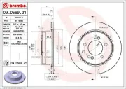 Bremsscheibe Hinterachse BREMBO 09.D569.21