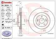 Bremsscheibe BREMBO 09.D626.11