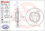 Bremsscheibe Vorderachse BREMBO 09.D724.11