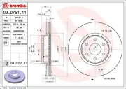 Bremsscheibe Vorderachse BREMBO 09.D751.11