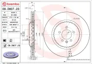 Bremsscheibe Hinterachse BREMBO 09.D807.23
