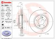 Bremsscheibe Vorderachse BREMBO 09.D863.11