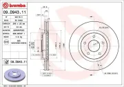 Bremsscheibe Vorderachse BREMBO 09.D943.11