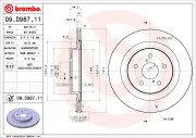 Bremsscheibe Hinterachse BREMBO 09.D987.11