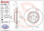 Bremsscheibe Vorderachse BREMBO 09.D993.11