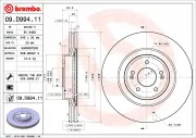 Bremsscheibe Vorderachse BREMBO 09.D994.11