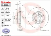 Bremsscheibe BREMBO 09.E022.11