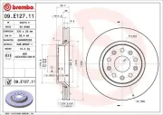 Bremsscheibe Vorderachse BREMBO 09.E127.11