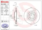 Bremsscheibe Vorderachse BREMBO 09.E531.11