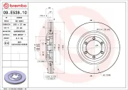 Bremsscheibe Vorderachse BREMBO 09.E538.10