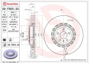 Bremsscheibe Vorderachse BREMBO 09.F800.33
