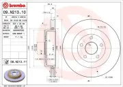 Bremsscheibe Hinterachse BREMBO 09.N213.11