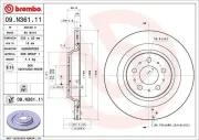 Bremsscheibe Hinterachse BREMBO 09.N361.11