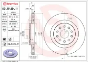 Bremsscheibe Hinterachse BREMBO 09.N429.11