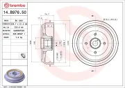 Bremstrommel BREMBO 14.B976.50