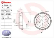 Bremstrommel BREMBO 14.B986.10