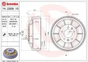 Bremstrommel BREMBO 14.C009.10