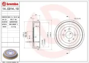 Bremstrommel BREMBO 14.C014.10