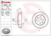 Bremstrommel BREMBO 14.D631.20