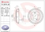 Bremstrommel Hinterachse BREMBO 14.E275.20