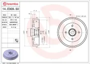 Bremstrommel Hinterachse BREMBO 14.E309.50