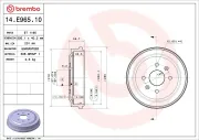 Bremstrommel BREMBO 14.E965.10