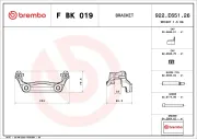 Bremssattelhaltersatz BREMBO F BK 019