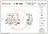 Bremssattel hinter der Achse Vorderachse links BREMBO F BR 062 Bild Bremssattel hinter der Achse Vorderachse links BREMBO F BR 062