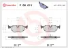Bremsbelagsatz, Scheibenbremse Hinterachse BREMBO P 06 011 Bild Bremsbelagsatz, Scheibenbremse Hinterachse BREMBO P 06 011