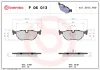 Bremsbelagsatz, Scheibenbremse Hinterachse BREMBO P 06 013 Bild Bremsbelagsatz, Scheibenbremse Hinterachse BREMBO P 06 013