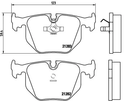 Bremsbelagsatz, Scheibenbremse BREMBO P 06 016