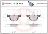 Bremsbelagsatz, Scheibenbremse Hinterachse BREMBO P 06 016 Bild Bremsbelagsatz, Scheibenbremse Hinterachse BREMBO P 06 016