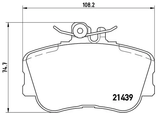 Bremsbelagsatz, Scheibenbremse Vorderachse BREMBO P 06 017