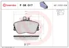 Bremsbelagsatz, Scheibenbremse Vorderachse BREMBO P 06 017 Bild Bremsbelagsatz, Scheibenbremse Vorderachse BREMBO P 06 017