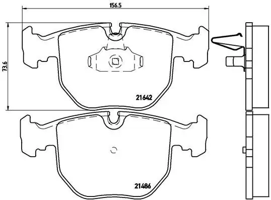 Bremsbelagsatz, Scheibenbremse BREMBO P 06 021