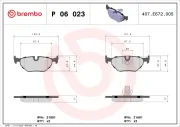 Bremsbelagsatz, Scheibenbremse BREMBO P 06 023