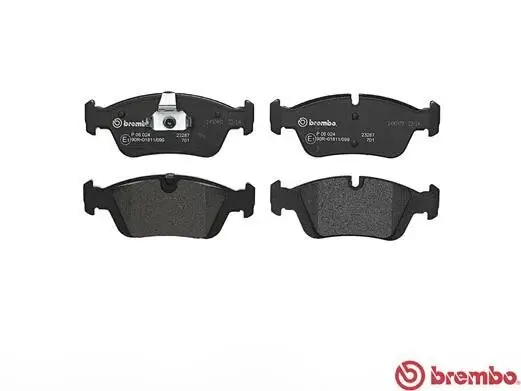 Bremsbelagsatz, Scheibenbremse Vorderachse BREMBO P 06 024 Bild Bremsbelagsatz, Scheibenbremse Vorderachse BREMBO P 06 024