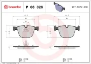 Bremsbelagsatz, Scheibenbremse BREMBO P 06 026