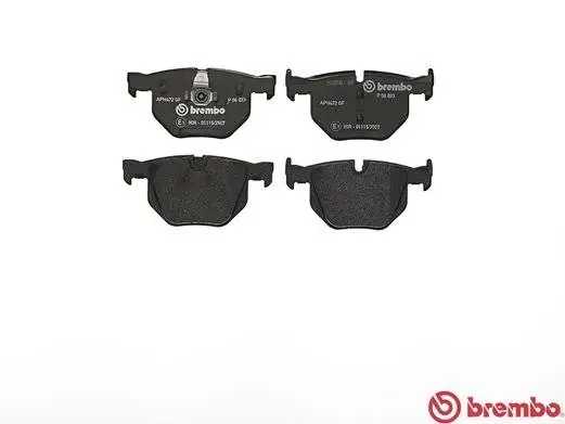 Bremsbelagsatz, Scheibenbremse Hinterachse BREMBO P 06 033 Bild Bremsbelagsatz, Scheibenbremse Hinterachse BREMBO P 06 033