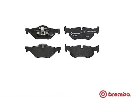 Bremsbelagsatz, Scheibenbremse Hinterachse BREMBO P 06 038 Bild Bremsbelagsatz, Scheibenbremse Hinterachse BREMBO P 06 038