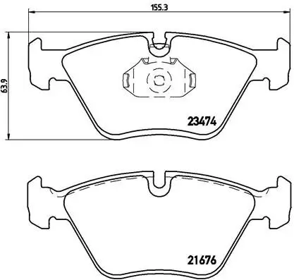 Bremsbelagsatz, Scheibenbremse BREMBO P 06 042 Bild Bremsbelagsatz, Scheibenbremse BREMBO P 06 042