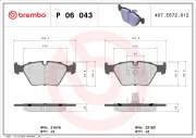 Bremsbelagsatz, Scheibenbremse BREMBO P 06 043