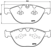 Bremsbelagsatz, Scheibenbremse BREMBO P 06 047