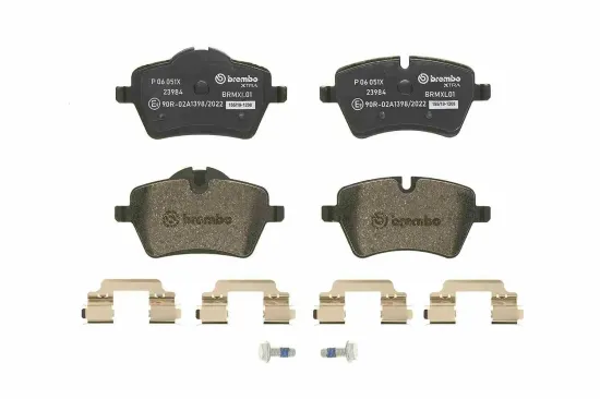 Bremsbelagsatz, Scheibenbremse Vorderachse BREMBO P 06 051X Bild Bremsbelagsatz, Scheibenbremse Vorderachse BREMBO P 06 051X
